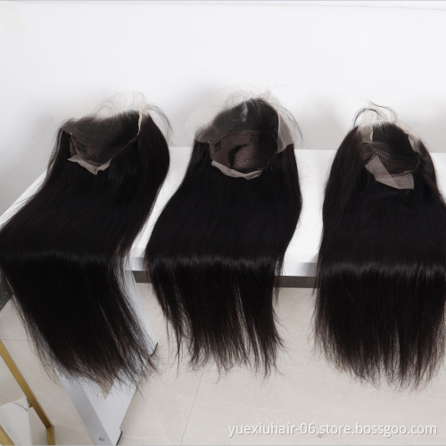 Ready to Ship Cuticle Aligned Transparent Frontal Closure 13x4 5x5 Swiss Scalp HD Brazilian Full Lace Frontal Human Hair Wigs